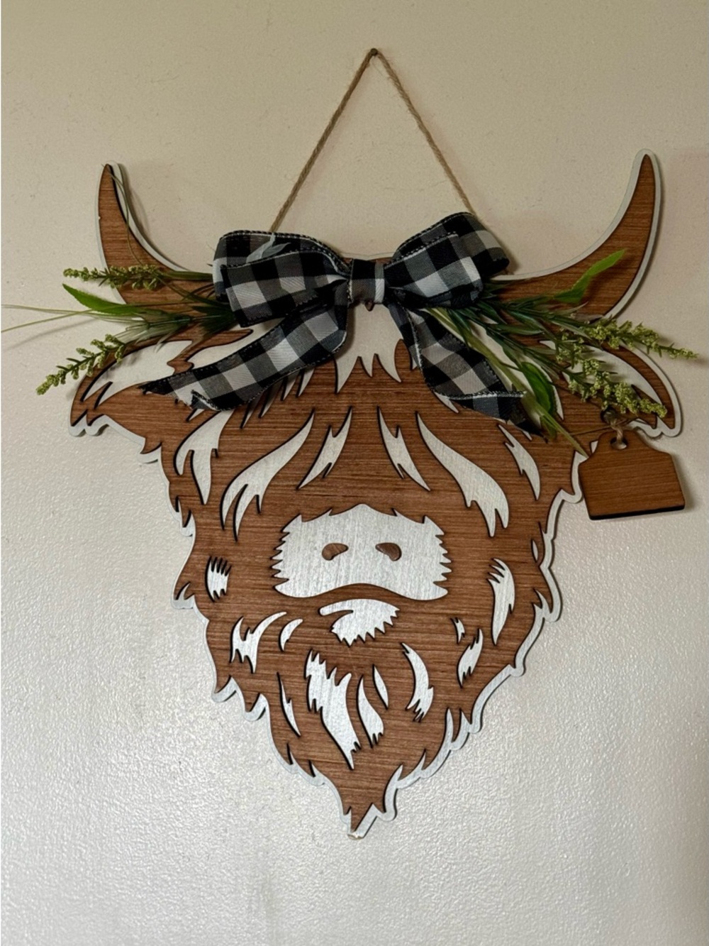 Highland Cow Door Hanger